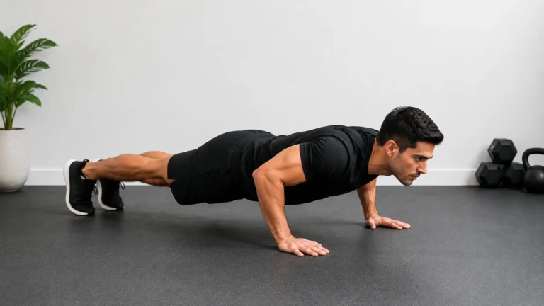 Man performing the Push up exercise